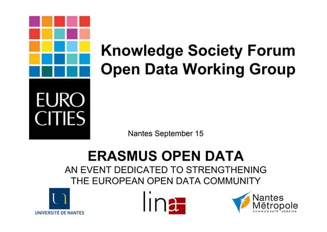 Eurocities, a european open data network 