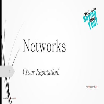 2.2 networks   your reputation - handout