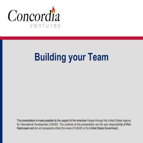 2.1 building your team