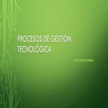 Actividades para desarrollar la gestión tecnológica