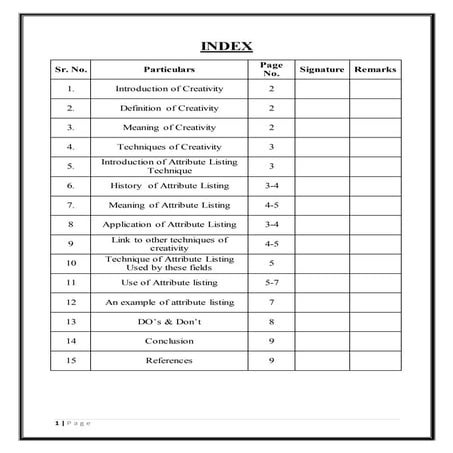 Assignment on attribute listing