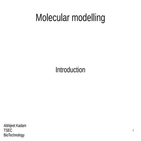 2.molecular modelling intro