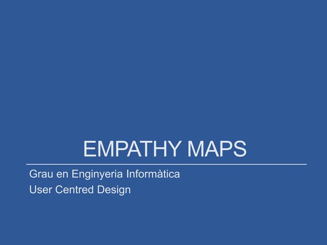 Empathy Maps