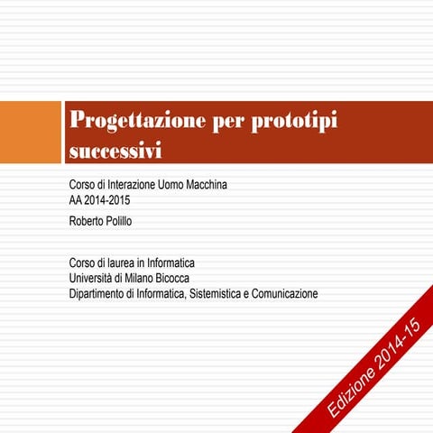 2. Progettazione iterativa