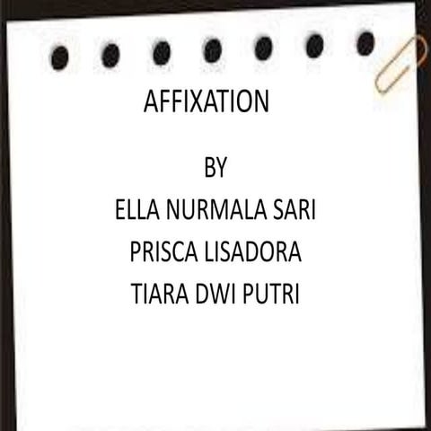 affixation in morphology