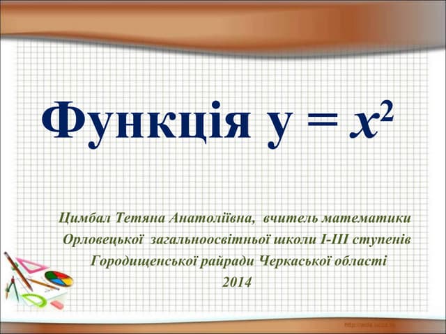 функція у = х 2 