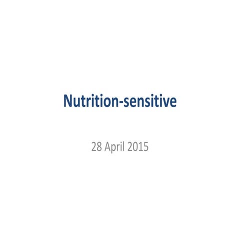 Nutrition Sensitive