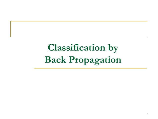 classification by backpropagation tutorialspoint