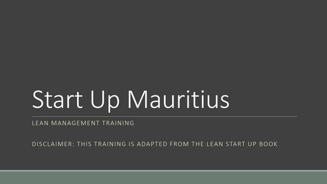 Lean Management Review at Volunteer Mauritius