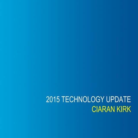 IMGS 2015 - IMGS Technology Update - Ciaran Kirk