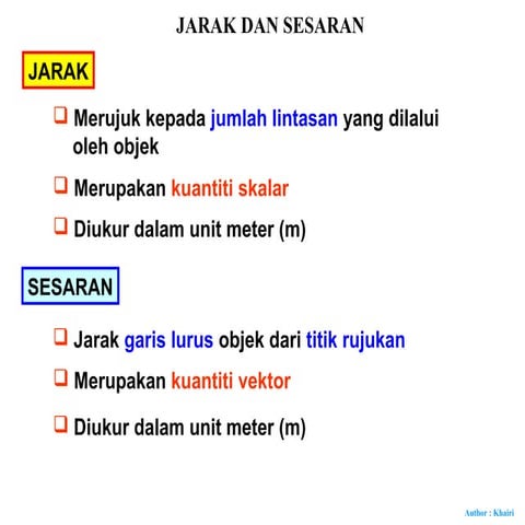 2.jarak dan sesaran