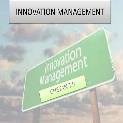 Innovation Management for BU syllabus