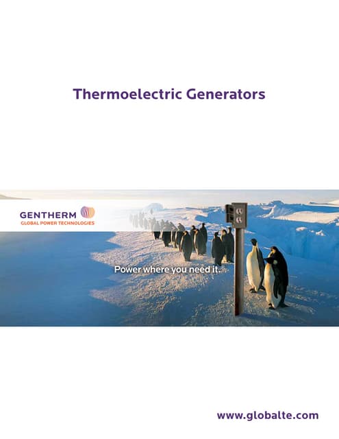 Thermoelectric Generators - Gentherm Power Technologies