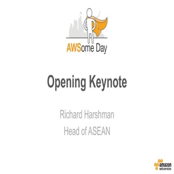 AWSome Day Singapore Keynote 2015