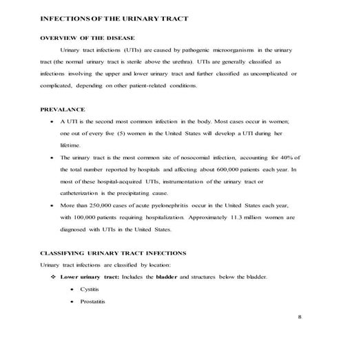 Infections of the Urinary Tract