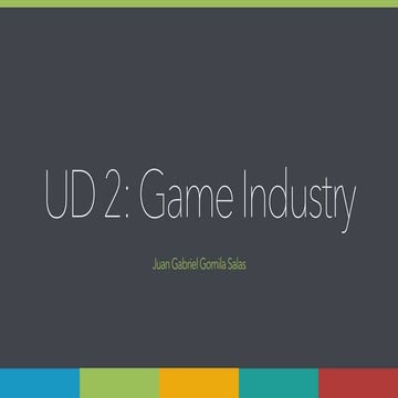 Game Industry. First approach to the departments of a video games studio