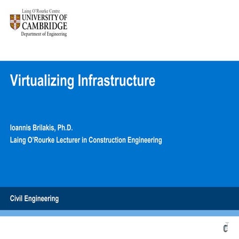 ETDP 2015 D1 Key Note:- Virtualizing Bridges - Ioannis Brilakis, University o...