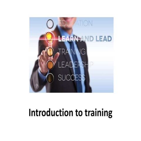 Introduction to training - Manu Melwin Joy