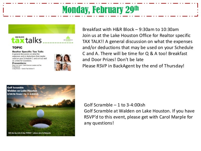 What's coming up next week?!?