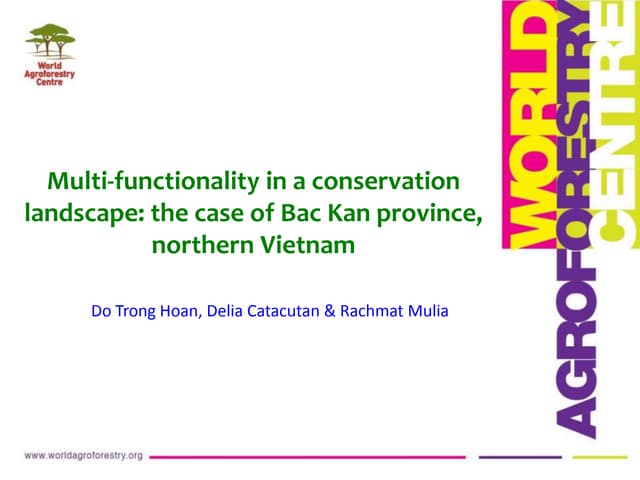 Multi-functionality in a conservation landscape: the case of Bac Kan Province, Northern Vietnam