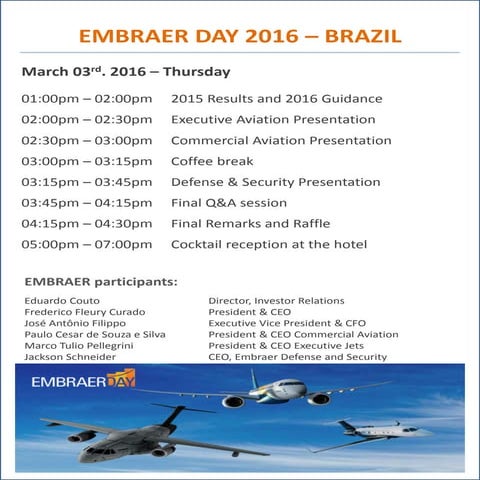 2.0 embraer day agenda