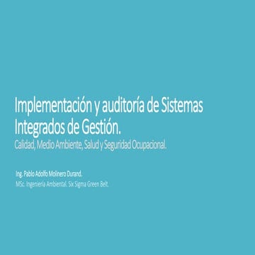 2. implementación y auditoría de sistemas integrados de gestión mod i  iso 9001