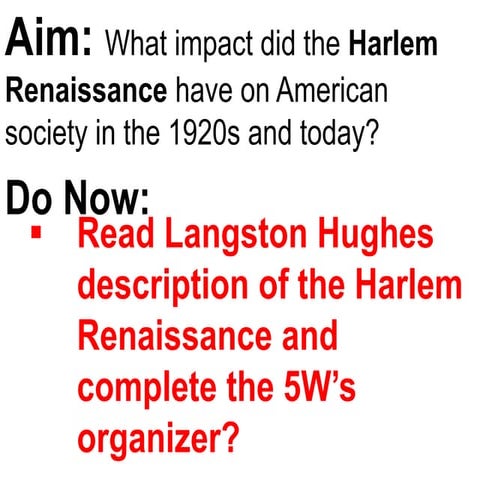 2.harlem renaissance
