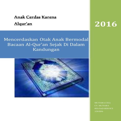 2. Anak Cerdas Karena Al-qur'an