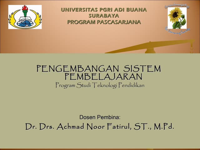 PENGEMBANGAN SISTEM PEMBELAJARAN