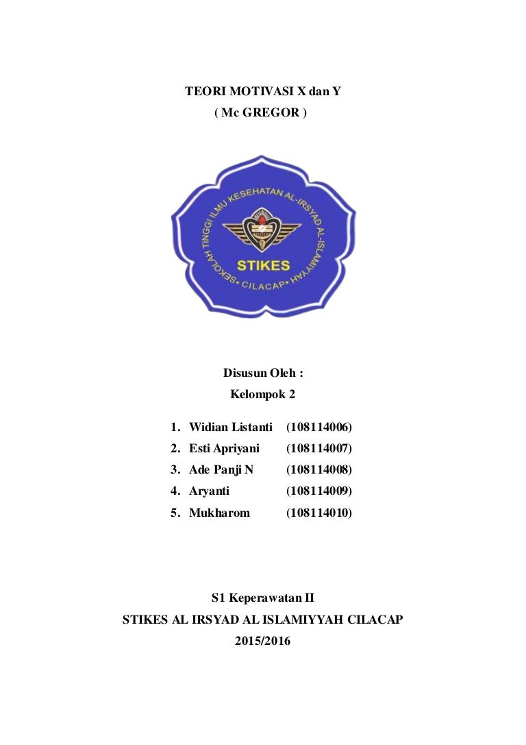 TEORI MOTIVASI X DAN Y Mc. GREGOR