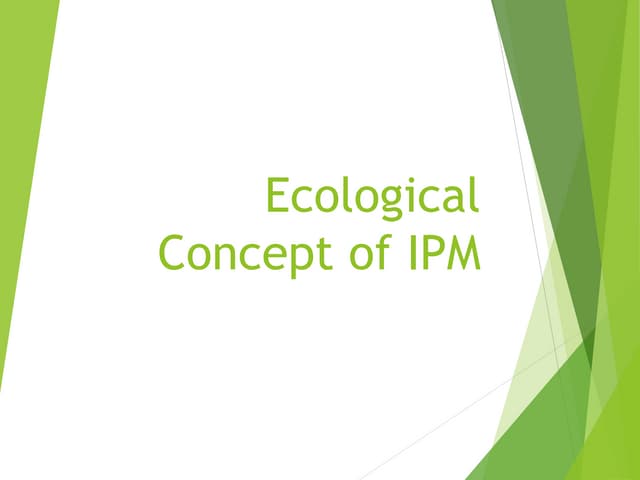 Economic Concept of Pest Management