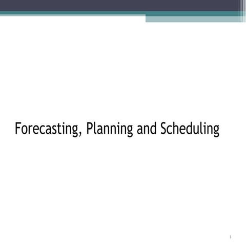 PLANNING PRODUCTION AND CONTROL