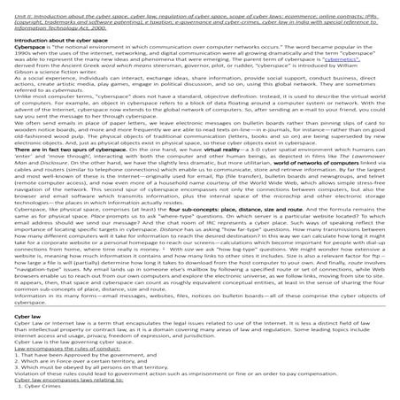 Cyber Law & Forensics