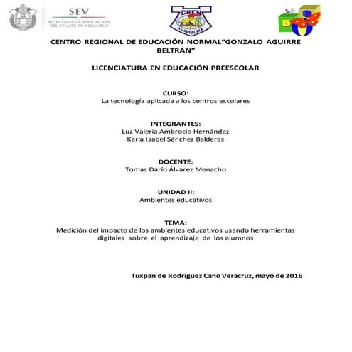 Medición del impacto de los ambientes de aprendizaje 