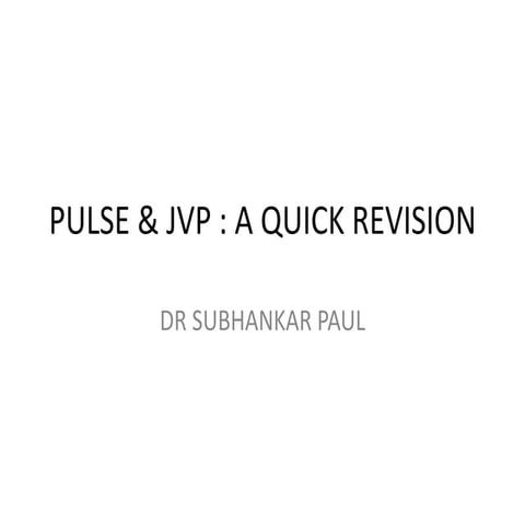 Pulse & JVP