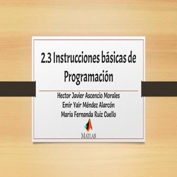 Elementos basicos de un programa | PPTX