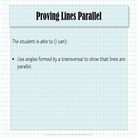 2.4.2 Proving Lines Parallel