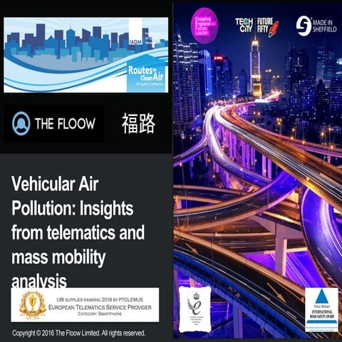 Routes to Clean Air 2016 -  Dr Sam Chapman, The Floow