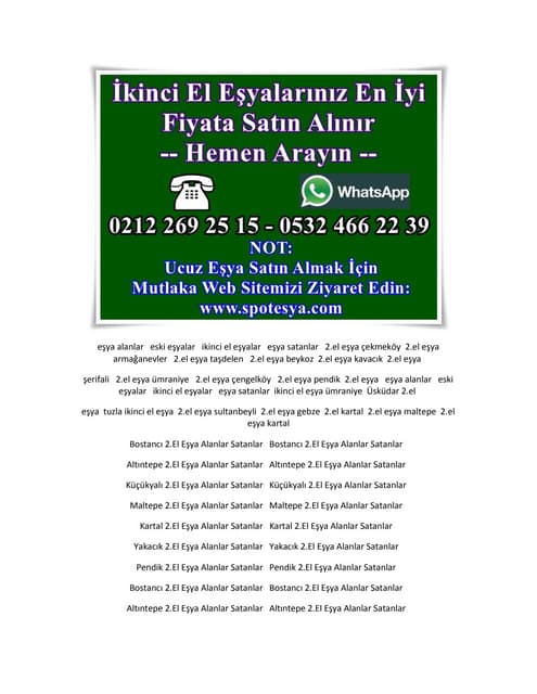 Defolu Spot Buzdolabi Alanlar Istanbul