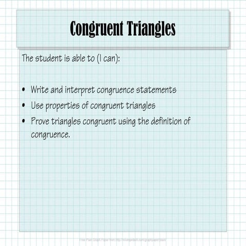 2.7.1 Congruent Triangles