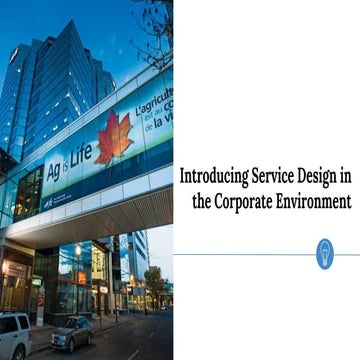 Intro to Service Design in Corporate Environment - Jason Fiske 