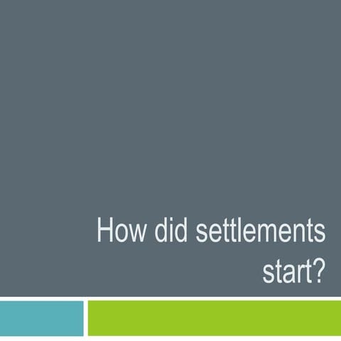 How did settlements start?