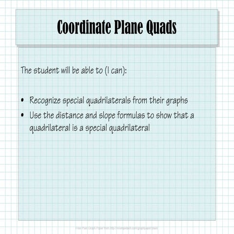 2.8.5 Coordinate Plane Quads