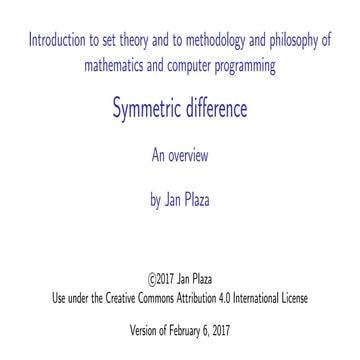 2.4 Symmetric difference