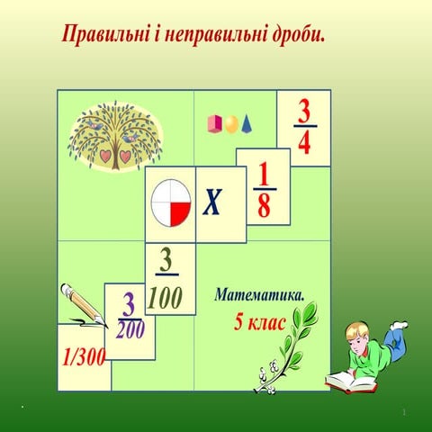 Презентація "Правильні і неправильні дроби"