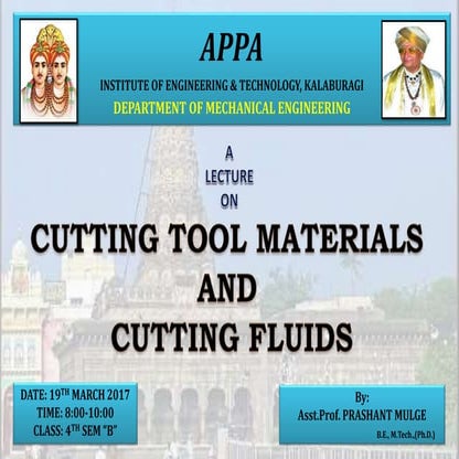 2.cutting tool material and cutting fluids