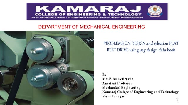 2 Flat Belts Sample Problem Pptx 2 Flat Belts Sample Problem Pptx