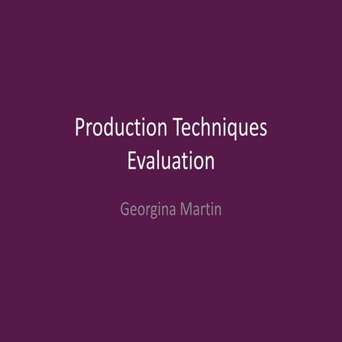 2. production techniques evaluation pro forma(1)