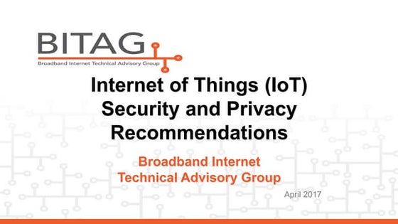 Internet of Things (IoT) Security and Privacy Recommendations by Jason Living...