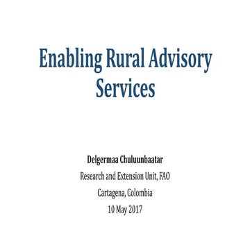 Enabling Rural Advisory Services